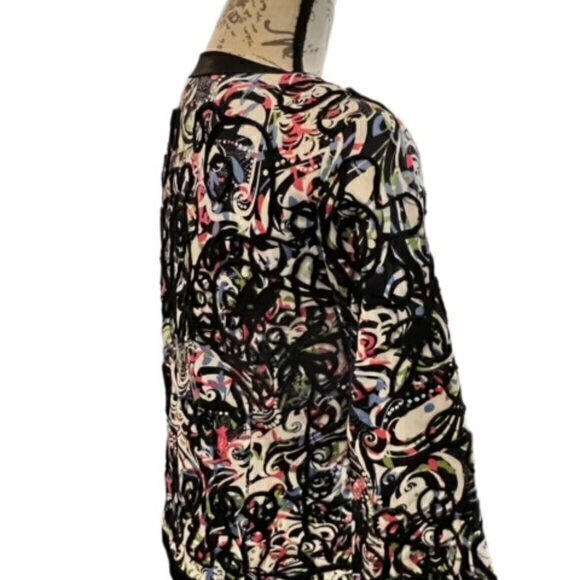 Trenz by‎ Theresa Renz Jacket Blazer Small Lined 3/4 Sleeve Embellish Career EUC - Picture 5 of 14